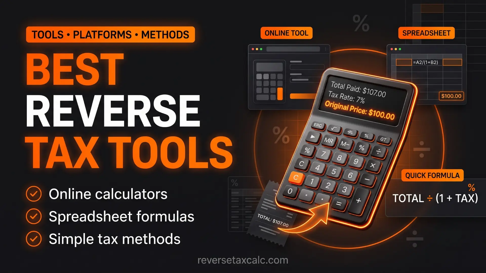 Best Tools for Reverse Sales Tax Calculator