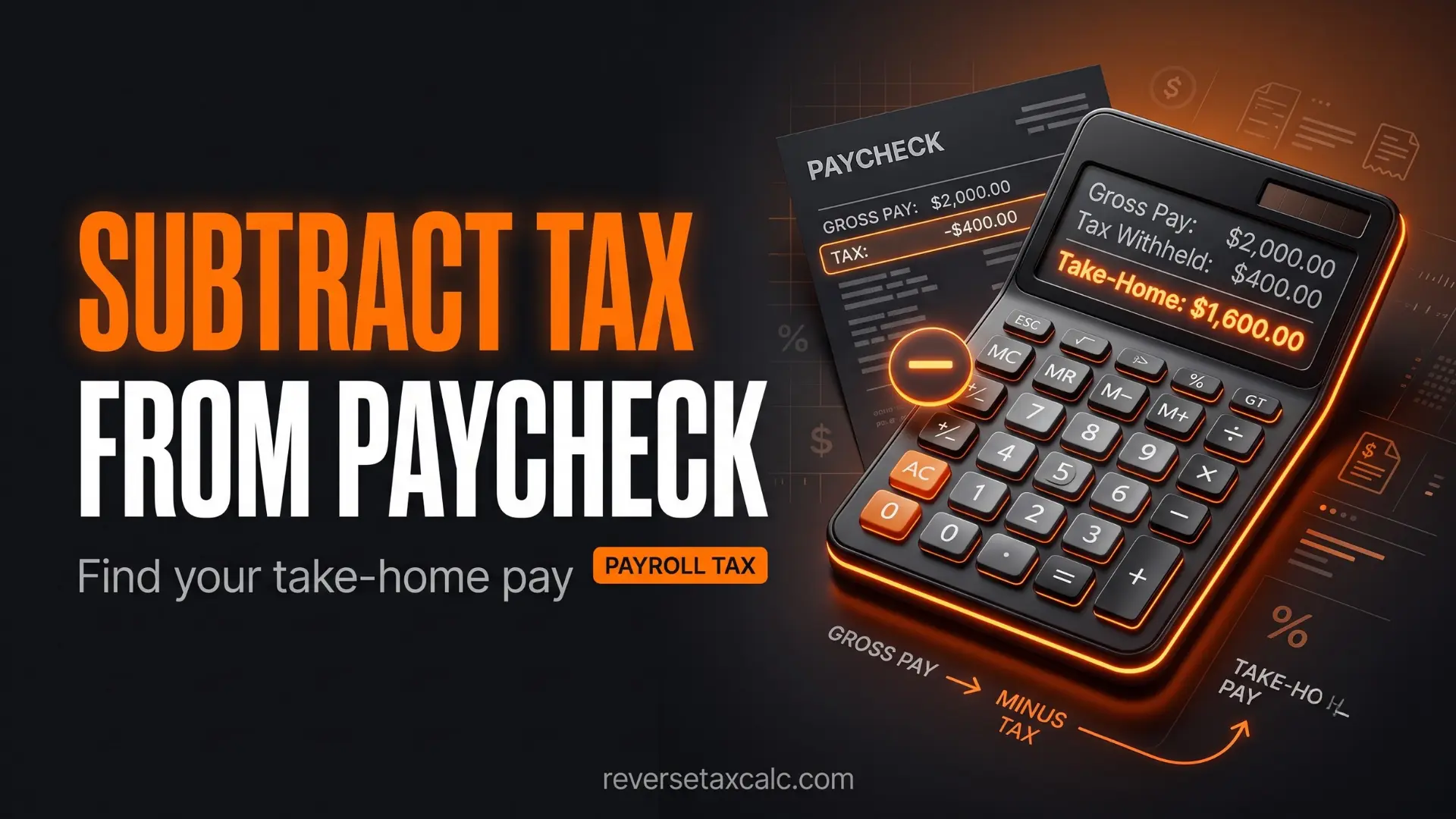 How to Subtract Tax from a Paycheck