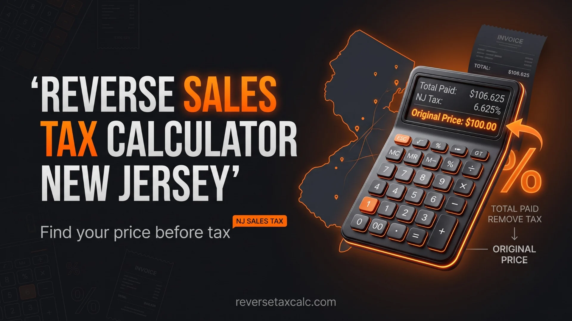 Reverse Sales Tax Calculator New Jersey
