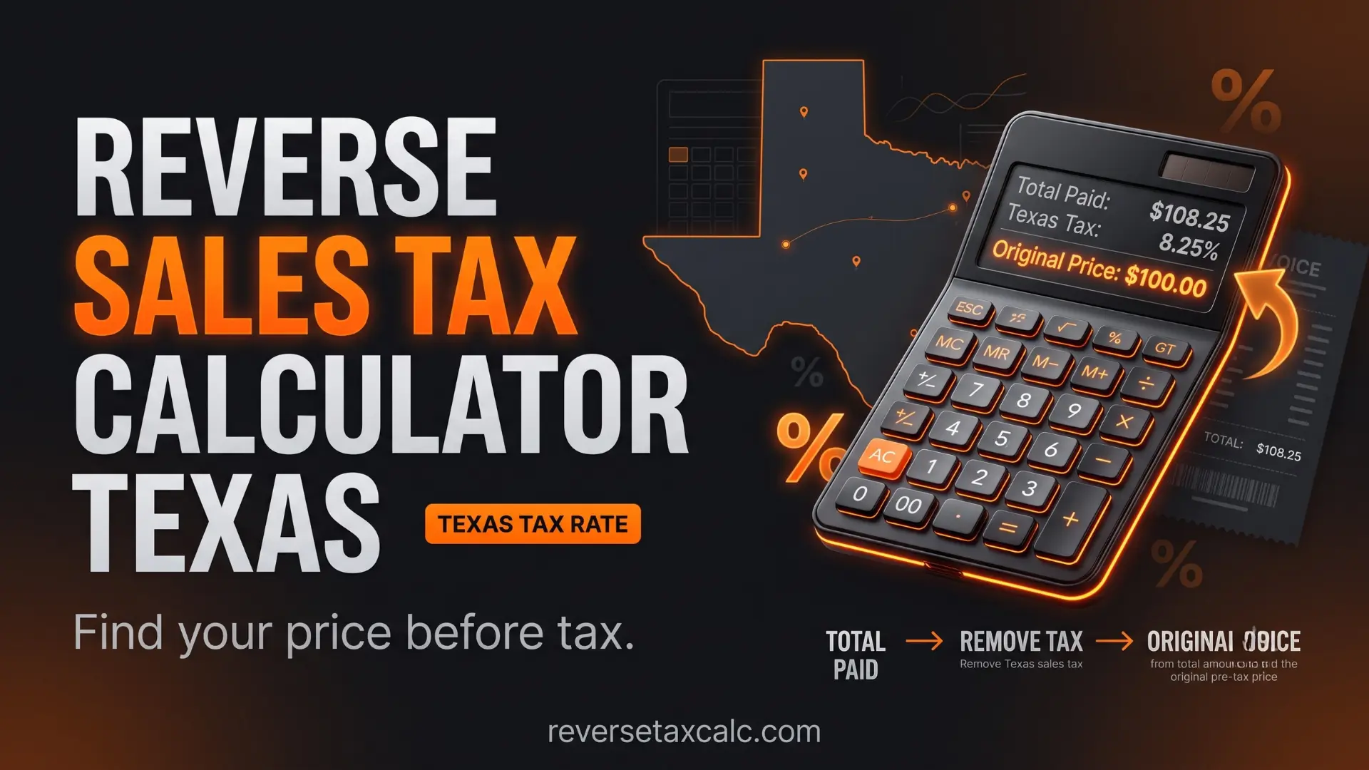 Reverse Sales Tax Calculator Texas