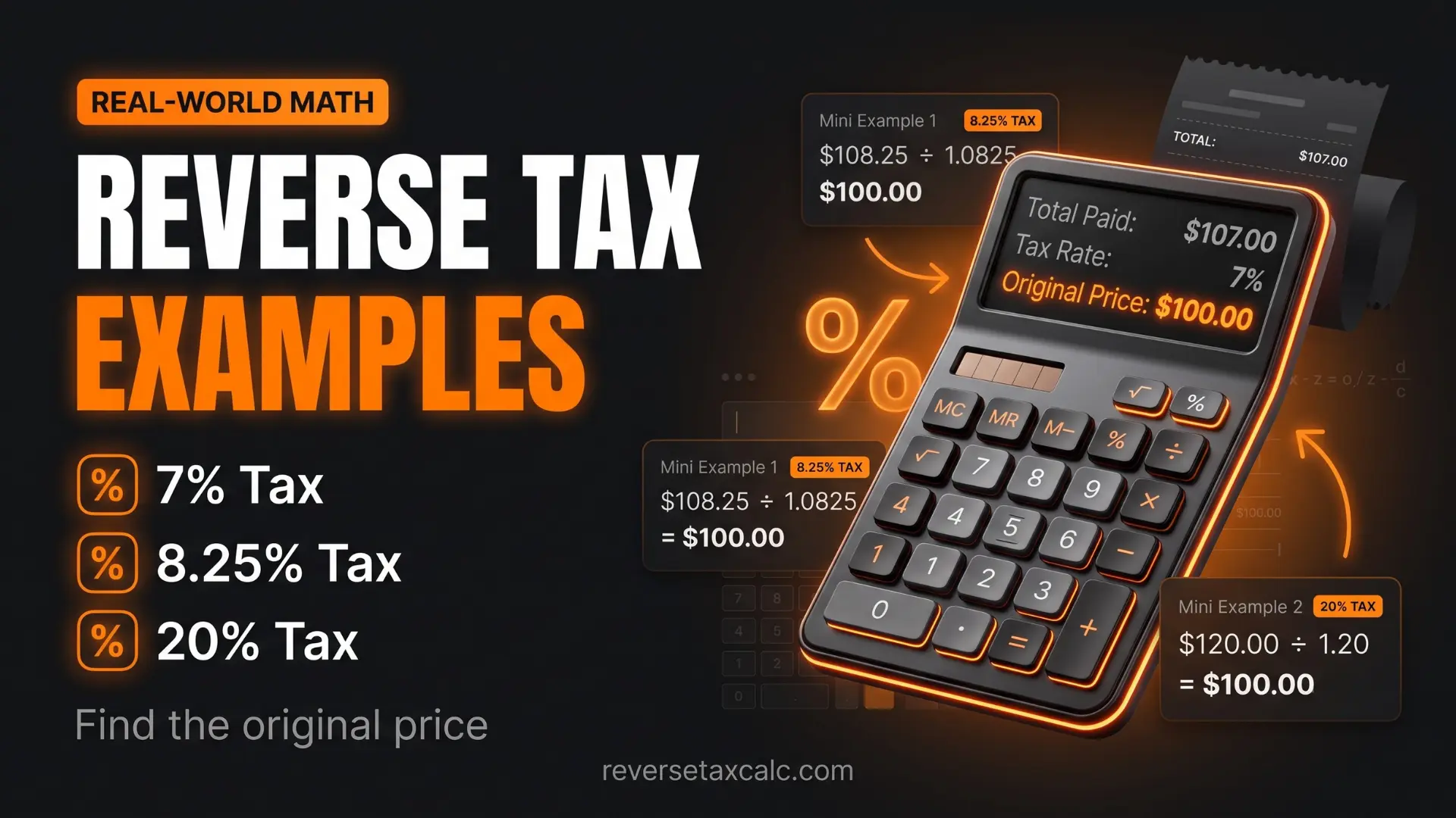 Reverse Tax Examples