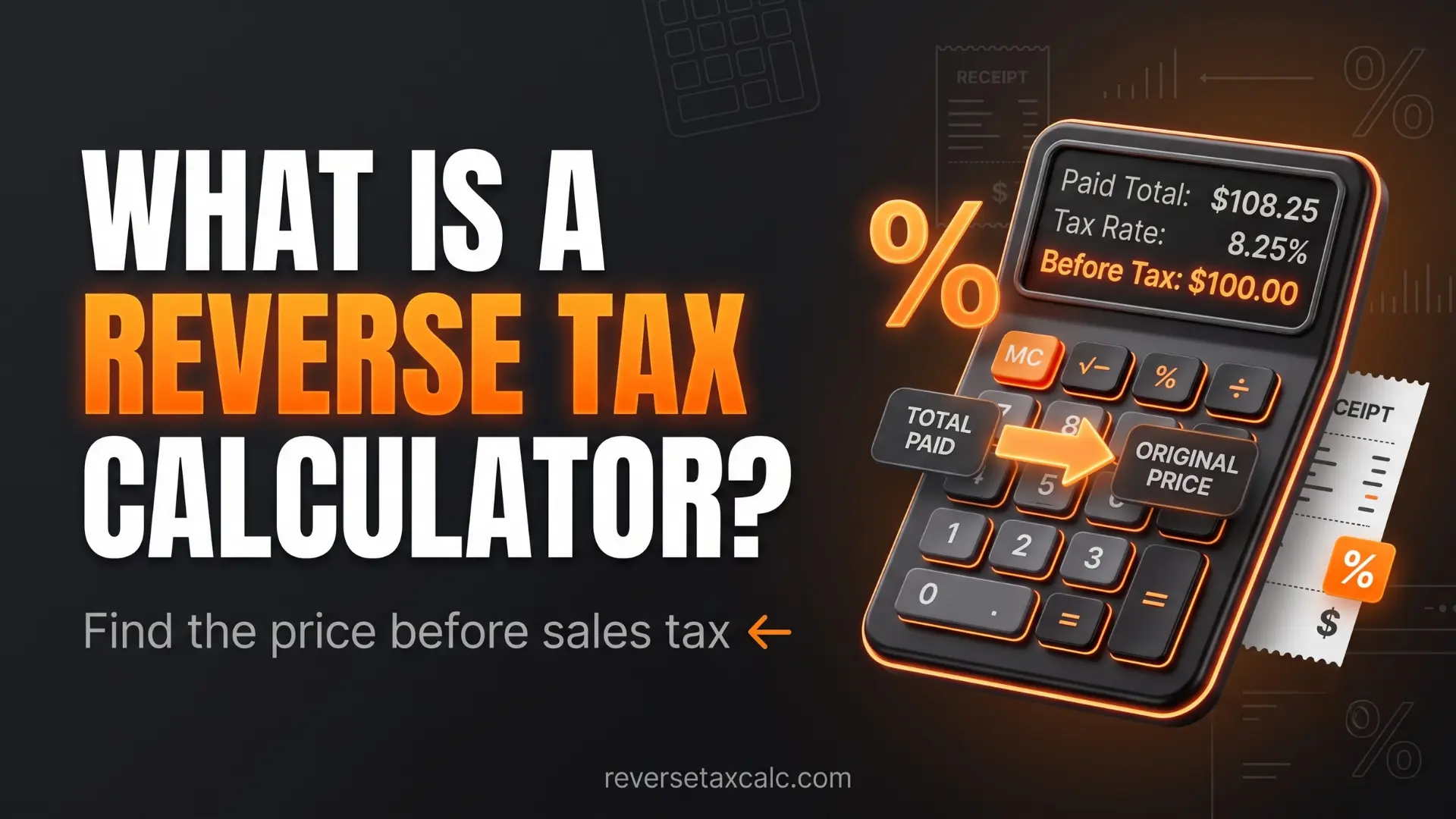 What Is a Reverse Sales Tax Calculator