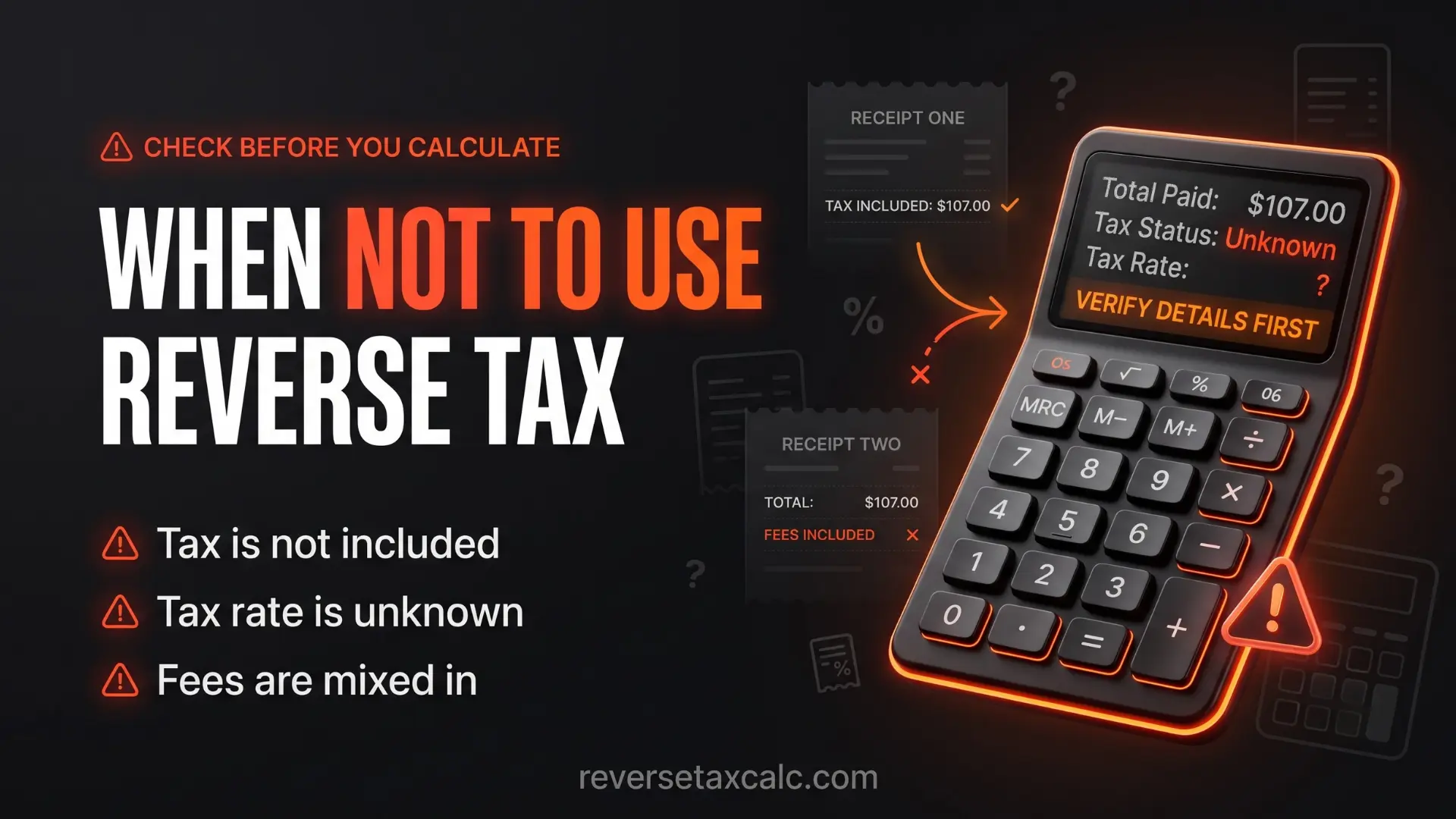 When Not to Use Reverse Tax